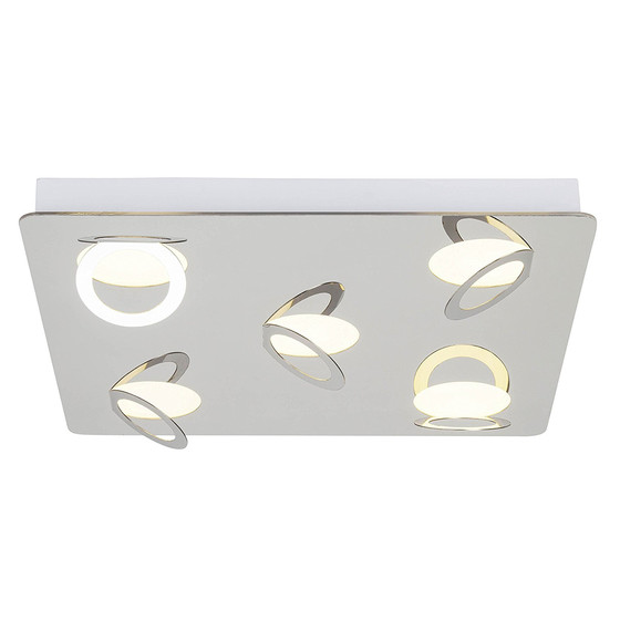 Brilliant G19195/15 Doors Round LED Deckenleuchte 5x9W warmwei Metall 2520 lm