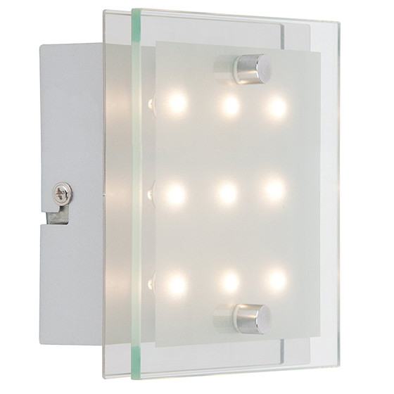 Brilliant G94146/15 San Francisco LED Wandlampe 9x0,8W warmwei Metall chrom
