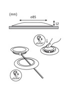 Paulmann 938.31 Aufbauring Special Line Allround Einbauleuchte Edelstahl 85mm