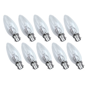 10er Set Luminizer 3120 Candle Kerze Halogen B22 42W=55W...