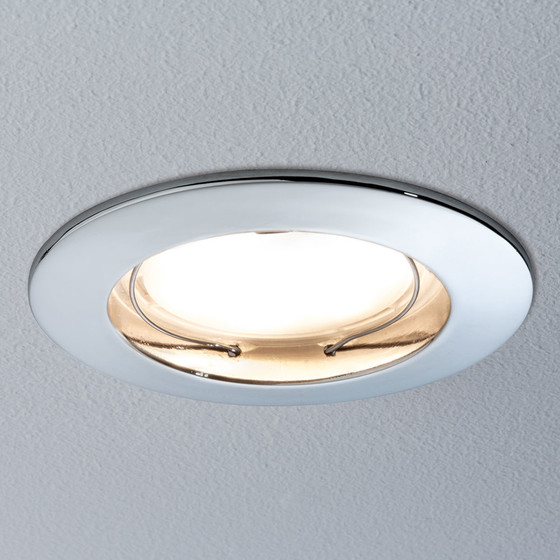Paulmann 928.28 1er Einbauleuchten-Set Premium Coin dimmbar LED 7 W Chrom IP44
