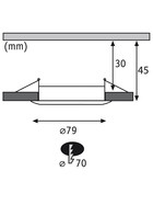 Paulmann 928.26 1er Einbauleuchten-Set Premium Coin dimmbar LED 7 W Eisen geb