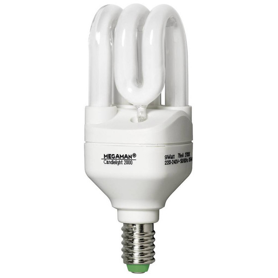 3er Set Megaman MM80840 Energiesparlampe Rhre Warmwei 9W E14 Warmweiss 230V