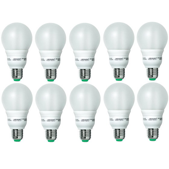10er Set Megaman MM80816 Energiesparlampe Birne Warmweiß 15W E27 Warmweiss 230V