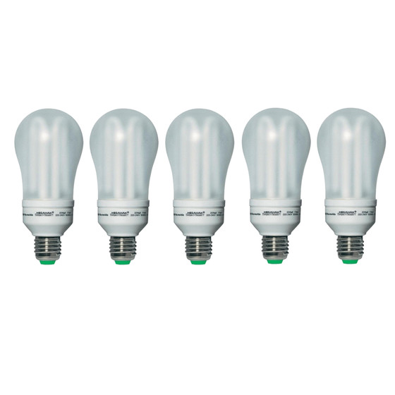 5er Set Megaman MM80813 Energiesparlampe AGL Birne E27 Warmweiß 20W Leuchtmittel