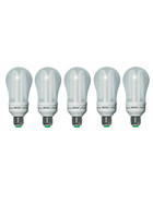 5er Set Megaman MM80813 Energiesparlampe AGL Birne E27 Warmweiß 20W Leuchtmittel