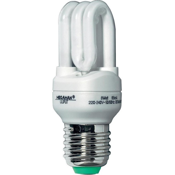 Megaman MM80806 Energiesparlampe Liliput Birne Röhre E27 Warmweiß 8W=35W 230V