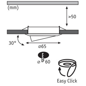 Paulmann 5775 Einbauleuchte Premium Line max 35W GU4 Eisen geb exkl Leuchtmittel