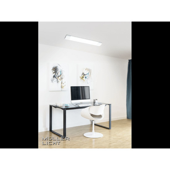 Müller Licht 20500069 Deckenleuchte Office DIM Flat 90 LED 35W Weiß 90cm inkl. Leuchtmittel