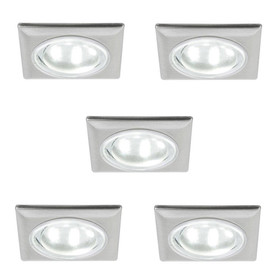 TIP 3292 LED Einbauleuchten Set Mini 5 x 0,5 W Eisen gebürstet inkl. Leuchtmittel