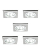 TIP 3292 LED Einbauleuchten Set Mini 5 x 0,5 W Eisen gebürstet inkl. Leuchtmittel