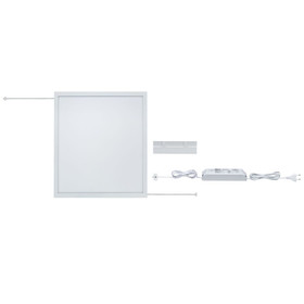 Paulmann 708.11 LED Panel Lumix Diffuse Wandleuchte 11,5W Weiß Warmweiß Basisset inkl. Leuchtmittel