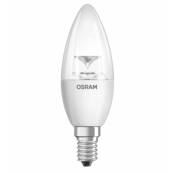 Osram LED Star Classic Kerze Candle E14 3,5W = 25W klar Kronleuchter Warmweiß