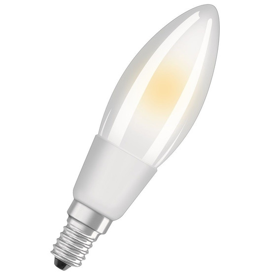 Osram LED Superstar Kerze dimmbar Filament matt E14 4,5W = 40W warmweiß 470Lm