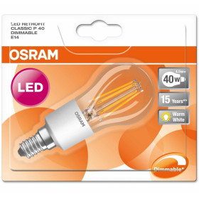 Osram LED Superstar Retrofit Classic P40 dimmbar Tropfen E14 4,5W = 40W Warmweiß