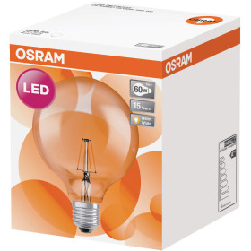 Osram LED-Lampe Retrofit Globe125 Filament E27 7W = 60W Glühlampe warmweiß 2700K