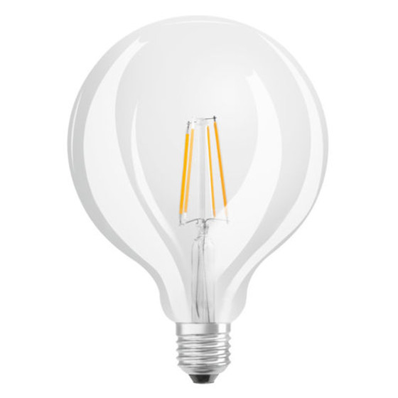 Osram LED-Lampe Retrofit Globe125 Filament E27 4W = 40W Glühlampe warmweiß 2700K