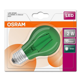 Osram LED Star Deko Classic Partylicht Lichterkette E27 2W Glühbirne 45Lm Grün