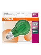 Osram LED Star Deko Classic Partylicht Lichterkette E27 2W Glühbirne 45Lm Grün