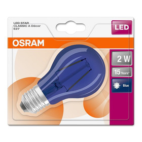 Osram LED Star Deko Classic Partylicht Lichterkette E27 2W Glühbirne 45Lm Blau