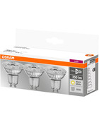 3er Set Osram LED Base PAR16 Reflektor Lampe GU10 4,3W=50W Spot Warmweiß 2700K