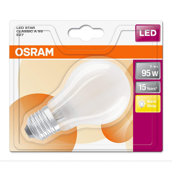 Osram LED Retrofit AGL Filament matt E27 11W = 94W Glhlampe warmwei 2700K