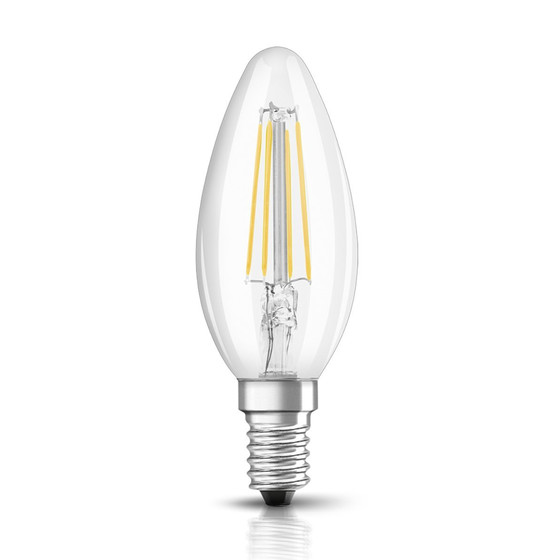 Osram LED Retrofit Kerze Filament Classic BA40 E14 4W = 40W Warmweiß 2700K