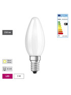 Osram LED Retrofit Kerze Filament matt Classic B25 E14 2,8W=25W Warmweiß 2700K