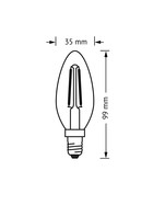 Osram LED Retrofit Kerze Filament Classic BA25 E14 2,8W=25W Warmweiß 2700K