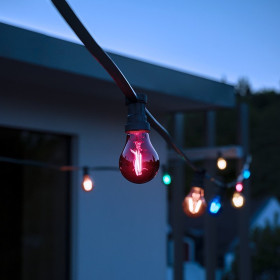 Osram LED Star Deko Classic Partylicht Lichterkette E27 2W Glühbirne Rot 45Lm