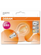 Osram LED Retrofit Filament Classic P40 E14 4W = 40W Glühbirne Warmweiß 2700K