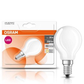 Osram LED Retrofit Tropfen Filament Classic BA40 E14 2,8W=25W Warmweiß 2700K