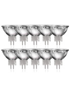 10 x Halogen Reflektor Glühbirne MR16 GU5,3 50W dimmbar warmweiss |Luminizer3320