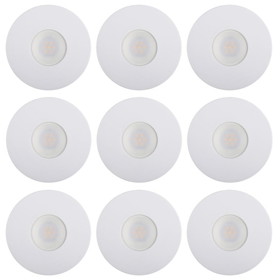 9er Set LED Einbaustrahler 4,4W Einbauleuchte Spot Lampe Warmwei IP23 230V