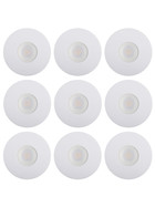 9er Set LED Einbaustrahler 4,4W Einbauleuchte Spot Lampe Warmweiß IP23 230V