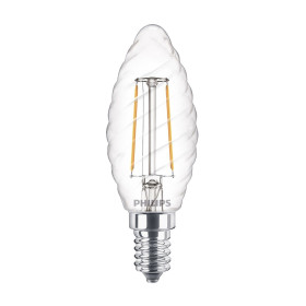 Philips LED E14 Filament Kerze gedreht Leuchtmittel Lampe 2W = 25W Warmweiß 230V
