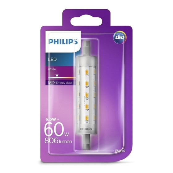 Philips LED R7s Stab Fluter Leuchtmittel für Baustrahler 6,5W=60W Warmweiß 230V
