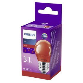 Philips LED E27 Tropfen P45 Party Leuchtmittel Glühlampe 3,1W Rot 230V Sparsam