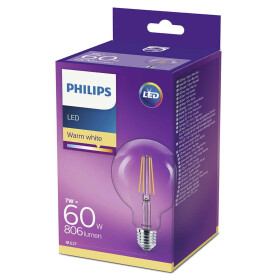 Philips Filament LED Globe E27 Vintage Glühlampe 7 W=60 W Warmweiß 230V Sparsam