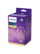 Philips Filament LED Globe E27 Vintage Glühlampe 7 W=60 W Warmweiß 230V Sparsam