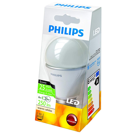 Philips LED E27 AGL Birnenlampe Leuchtmittel Glühlampe 6W=25W Warmweiß dimmbar