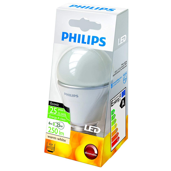 Philips LED E27 AGL Birnenlampe Leuchtmittel Glhlampe 6W=25W Warmwei dimmbar