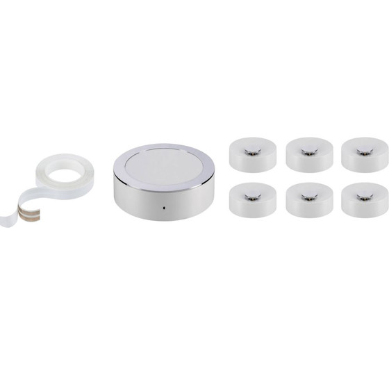 Paulmann 936.47 6er Set Basin Aufbauleuchten LED 6x0,45W Warmweiss 6m