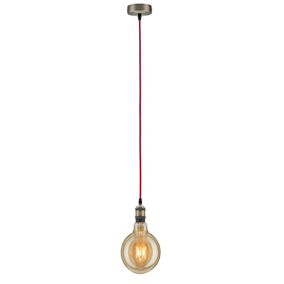 Paulmann 503.23 Vintage-Pendel mit E27-Fassung Rot...