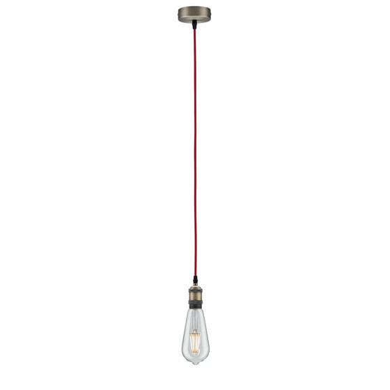 Paulmann 503.23 Vintage-Pendel mit E27-Fassung Rot...