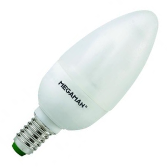 MEGAMAN MM46802 Energiesparlampe Kerze 7W E14 Warmwei EEK A Dimmbar