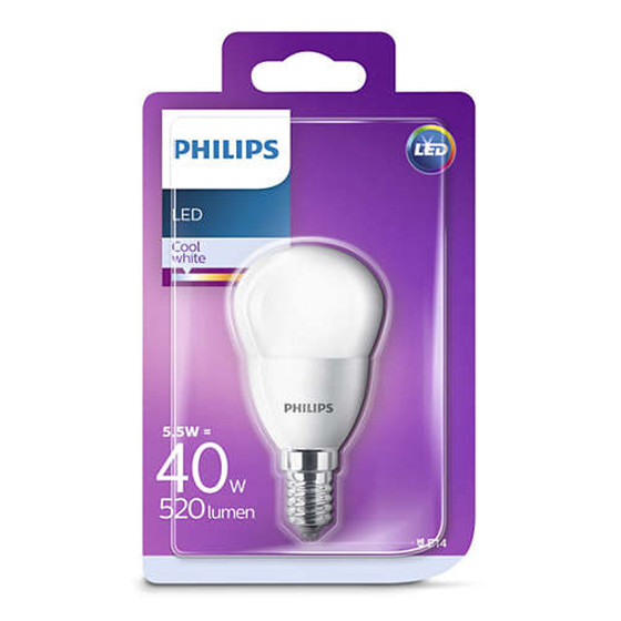 Philips LED-Leuchtmittel Lampe 5,5 W E14 neutralweiß 520 Lumen Tropfen