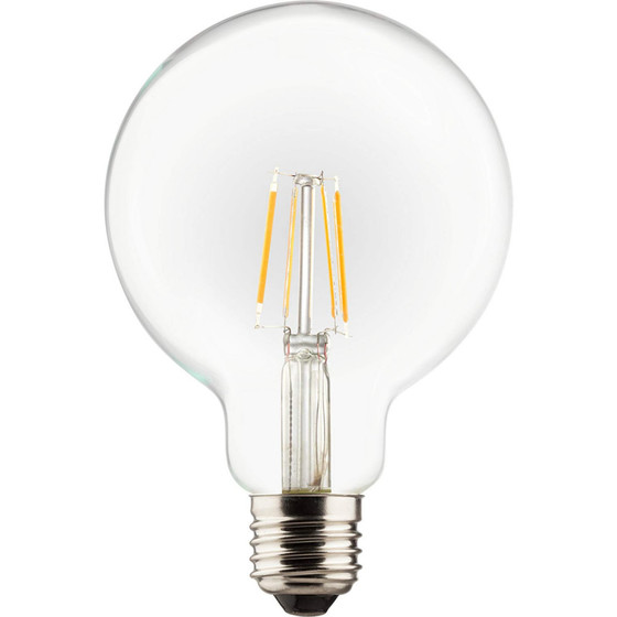 Müller Licht 400048 LED Globe Retro Lampe G95 Filament 4W=40W E27 470lm Warmweiß