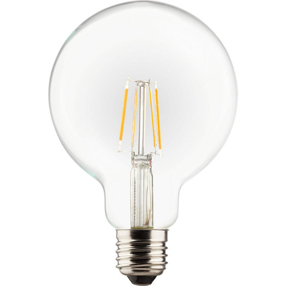 Mller Licht 400048 LED Globe Retro Lampe G95 Filament 4W=40W E27 470lm Warmwei
