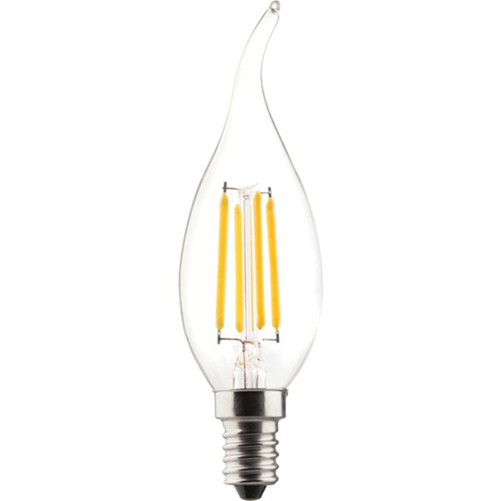 MÜLLER-LICHT 400324 LED E14 4W Kerze Windstoß Warmweiß Polycarbonat Leuchtmittel